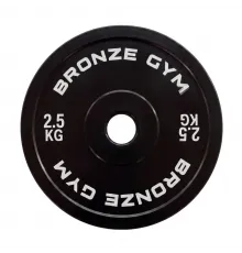 Диск калиброванный BRONZE GYM для пауэрлифтинга черный 2,5 кг